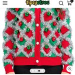 Tipsy Elves Women’s tacky tinsel cardigan sweater Photo 4