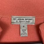 St. John sport womens p small pink wool knit zip up braided sweater barbie vintag Photo 2