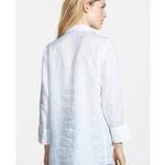 Vineyard Vines Vineyards Vines Linen Blend Tunic Top White Relaxed Collared Shirt Medium Photo 1