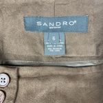 Sandro  Brown Faux Suede Wide Leg Trouser Pants 6 Photo 3