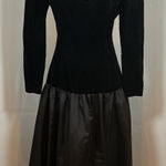 Vtg Gunne Sax by Jessica Black Velvet Gown –Sweetheart Neckline, Bow Back Sz 11 Photo 0