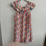 Lost + Wander Lost‎ + Wander Tropical Floral Smocked Ruffle Dress Photo 3