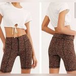 Free People  Lucky Strike Biker Shorts Leopard Print- Size XS Photo 1