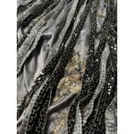 NWT Mandalay Gunmetal Embellished Fringe Cocktail Evening Dress Womens Size 12 Silver Photo 3