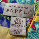 Adrianna Papell Size 6 Vintage Two Piece Skirt Top Suit Set 100% Silk Floral Photo 12