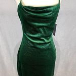 Liz & Sara sparkling shimmer green velvet mini dress size large NWT Photo 0