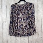 BeachLunchLounge  Top Womens‎ Medium Multi Button Down Semi Sheer Colorful Blouse Photo 1