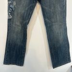 Miss Me  Womens Jeans 28 Y2K Bootcut Dark Wash Embellishment Embroider Low Rise Photo 5