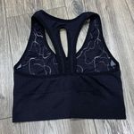 Tahari Sport Black and Grey Marble Sports Bra Photo 1