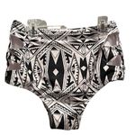 None Black and white geometric print two piece swimsuit women’s medium Photo 2