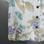 La Cabana Women's Light Blue Floral Hawaiian Shirt Photo 2