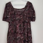 Anthropologie  Maeve Lisabetta Maxi Dress Paisley Print Purple Wine Size S Photo 3