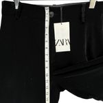 ZARA Velvet Pants Womens S Black Straight Leg Luxurious Soft Trouser Retro Chic Photo 5