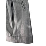 Loft  Ann Taylor S Faux Leather Mini Skirt Black Short Elastic Waist Minimalist Photo 2