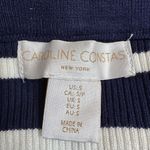 Caroline Constas New York Navy Blue White Striped Maxi Sweater Dress Small Photo 1