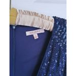 Skies Are Blue Long Sleeve V-Neck Sequin Navy Blue Jumpsuit Small Glam Event Photo 4