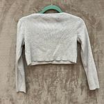 Brandy Melville Grey Button Up Loose Crop Top Photo 3