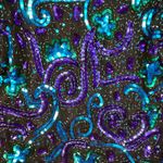 Laurence Kazar  Vintage Women’s Metallic Sequin Beaded‎ Formal Wearable Art L Photo 3