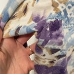 Alfred Dunner White Tan Blue Lilac Purple Floral Embellished 3/4 Sleeve Sweater Photo 11