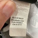 Black Halo  Sheath Dress Sz S Black & White Geometric Print Pattern Stretch Knit Photo 4