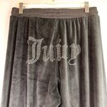 Juicy Couture Black Velour Bling Sweatpants Size Large Photo 4