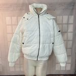 Lucky Brand White Puffer Jacket with Hood Size XS Photo 0