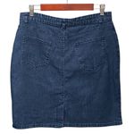 Cos Jeans Denim Skirt Blue Embroidered Rhinestone Western Style Size 12 Photo 1