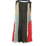Anthropologie Verb Margot Shimmer Patchwork Peasant Maxi Skirt Festival #GG3-5 Photo 1