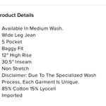 FashioNova  Solange Baggy Wide Leg Jeans - Medium Wash Photo 3