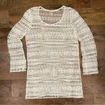 Tavik+ Cream Crochet Knit Swim Cover Up Size L Photo 0