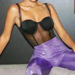 BAE Lace Detail Mesh Bustier Bodysuit‎ in black size L Size L Photo 5