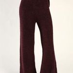 Lulus Size Small Plum Purple Wide-Leg Hig Rise Sweater Pants Photo 0