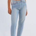 BDG  High Waist Slim Straight Jeans Light Wash‎ Denim Size 26 Short Raw Cut Hem Photo 0