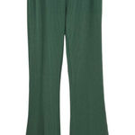 Aritzia ‎ Sunday Best Tate Pants High-Waisted Flare Ribbed Stretch Green Size XS Photo 0