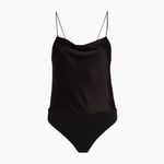 Alice + Olivia
Harmon Satin Bodysuit Black with Spaghetti Straps Photo 2