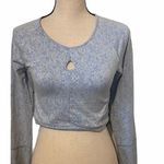 Gymshark light blue key hole front crop top. Photo 0