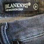 BLANK NYC  THE MADISON CROP FADED BLACK OPEN DISTRESSED RAW ANKLE JEANS 31 NWT Photo 9