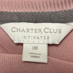 Charter Club  Intimates Women's Pink Long Sleeve Henley Lounge Pajama Top Sz 2XL Photo 2