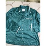 Abercrombie & Fitch  green satin Long sleeve pull on pants PJ set, size XL Photo 3