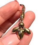 Elegant Earrings Gold Tone Floral Dangle Photo 3