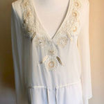 Bebe {} Embroidered Peasant Blouse Photo 0