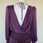 Leyden Magenta Mini Roses Smocked Dress L NWT Size L Photo 8