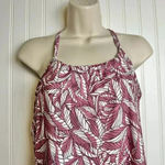 Eddie Bauer  sleeveless racerback dress pink leaf shelf bra size medium D38 Photo 2