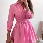 ZARA  Pink Poplin Dress Photo 1