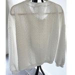 Women's Plus Size Bomber Jacket Zip Up Drop Shoulder Long Sleeve Textured Jacket White Photo 5