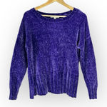 Seven7  Pullover Sweater Women's Small Purple Knit Plush Chenille Long Sleeve Photo 0