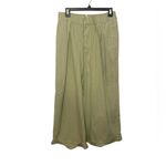 Free People After Love Roll Cuff Wide Leg Pants Size large Light Green Photo 1