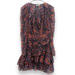 Ulla Johnson Cecily Cosmos Print Long Sleeve Tiered Ruffle Mini Dress Sz 2 Photo 2