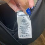 Lands End Tulip Wrap One Piece Swim Dress Black Medium Optional Crossback UPF 50 Photo 12