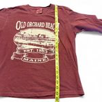 Burgundy long sleeve Old Orchard Beach Maine shirt Size Medium Photo 4